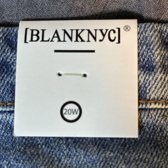 Blank Nyc Plus Size Blue Denim Cut Off Shorts Distressed Sustainable Size 20 W - Picture 13 of 14